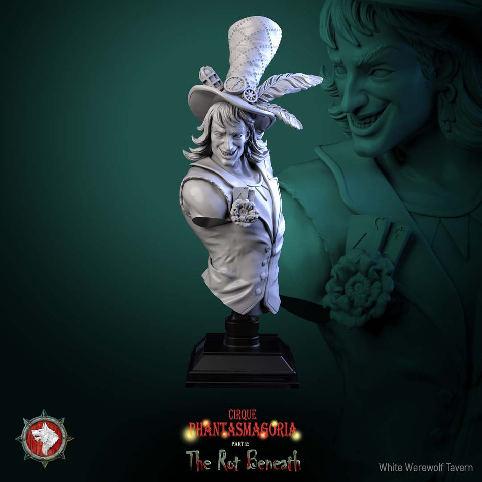 Voltaire Vox Bust mit Base - aus der Reihe Cirque Phantasmagoria 2 - White Werewolf Tavern