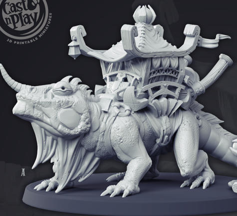 Mounted Lizards - Wizards Guild - Cast n Play