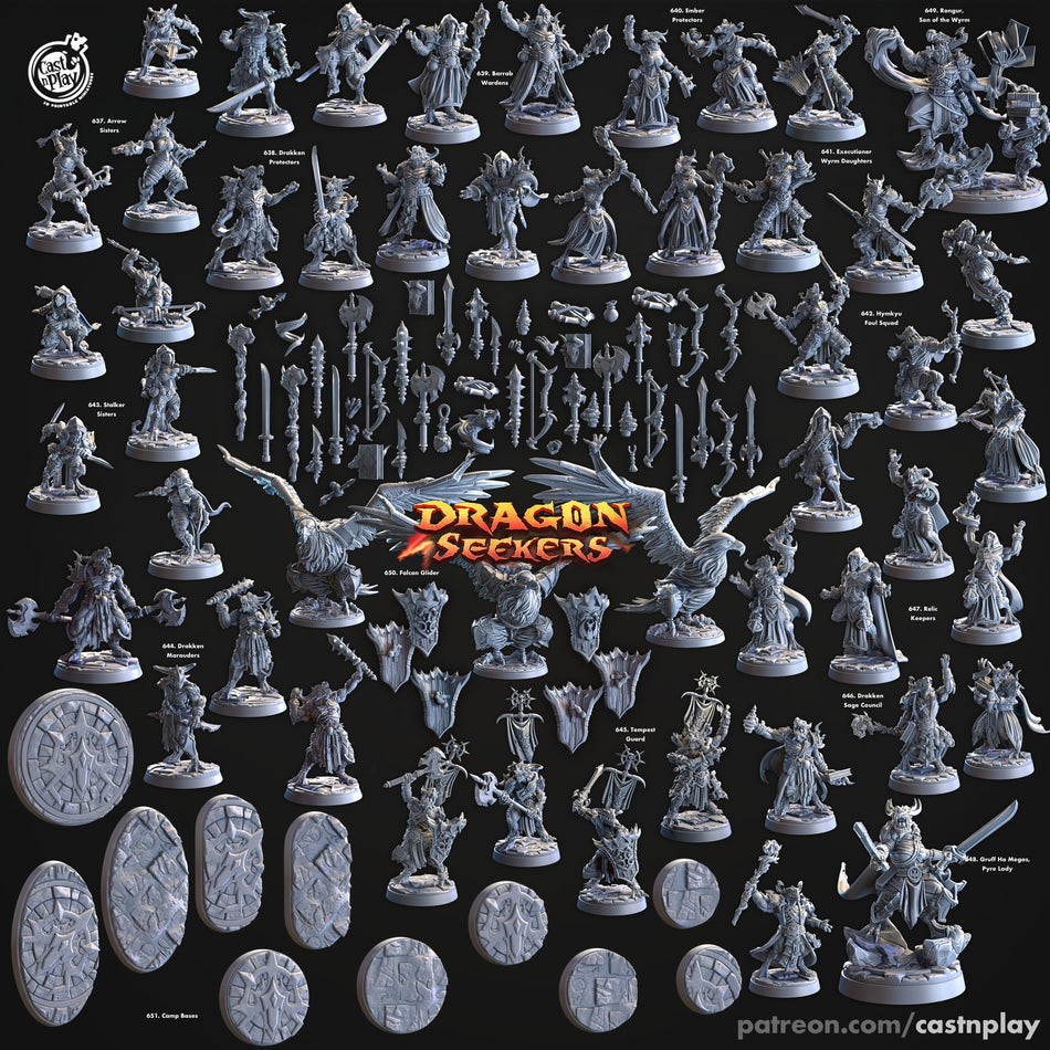 Gruff Ho Megas, Pyre Lady - Dragon Seekers - Cast n Play
