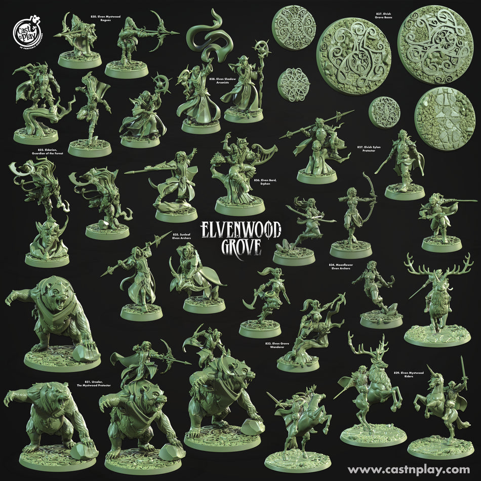 Elven Bard Erphen - Elvenwood Grove - Cast n Play