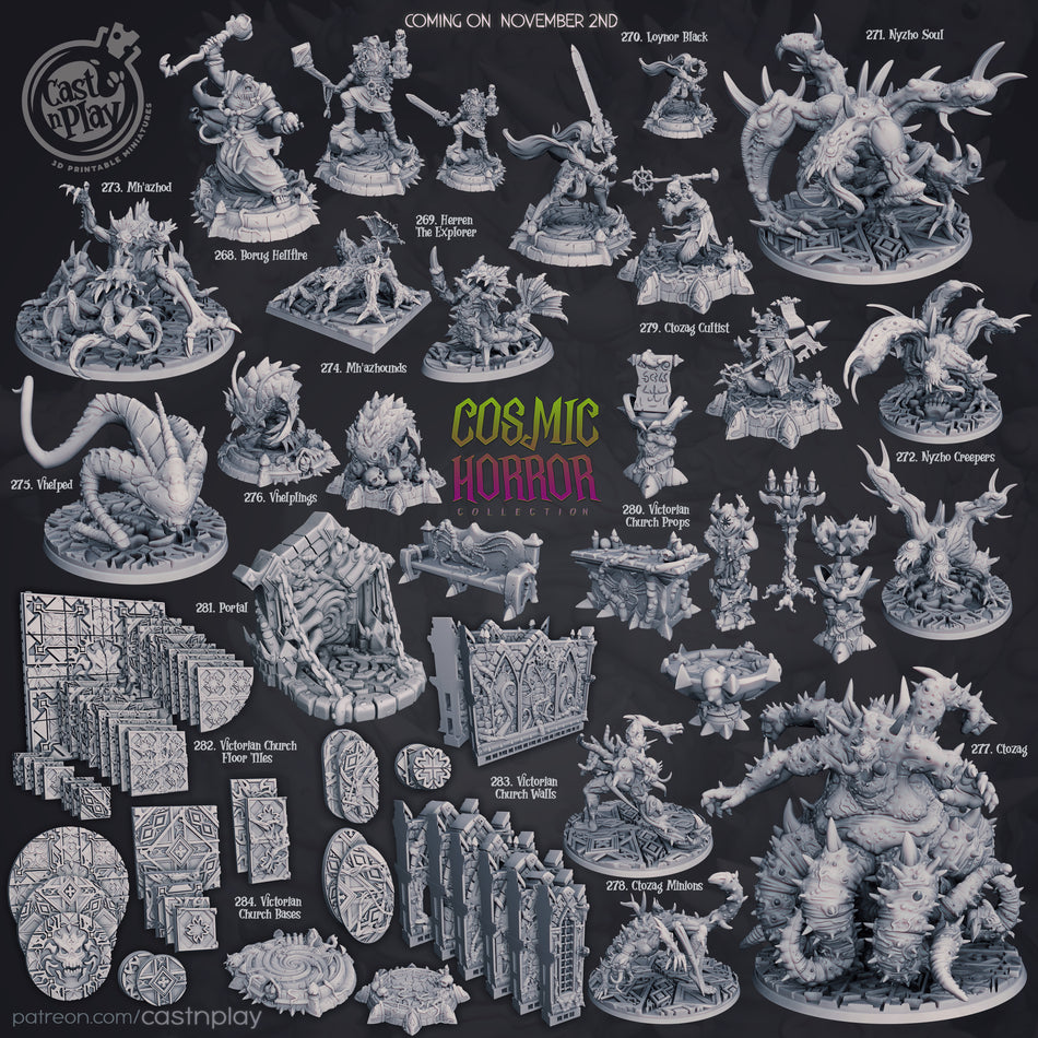 Mh'azhounds - Cosmic Horror - Cast n Play
