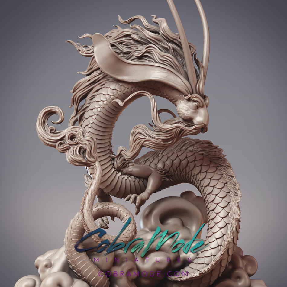 Shenlong Dragon of Winds, Elemental Storm Dragon Miniature - Qian Sheng Shan - Elemental Dragons - CM