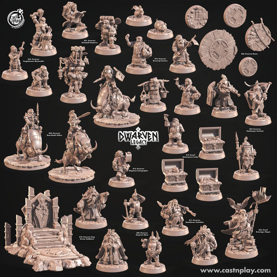 Dwarven Bases - Dwarven Legacy - Cast n Play