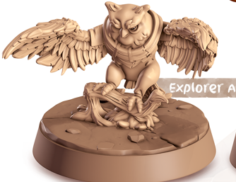 Owl - Flyers - Ou - Animal Companions by Cornelia - Cast n Play