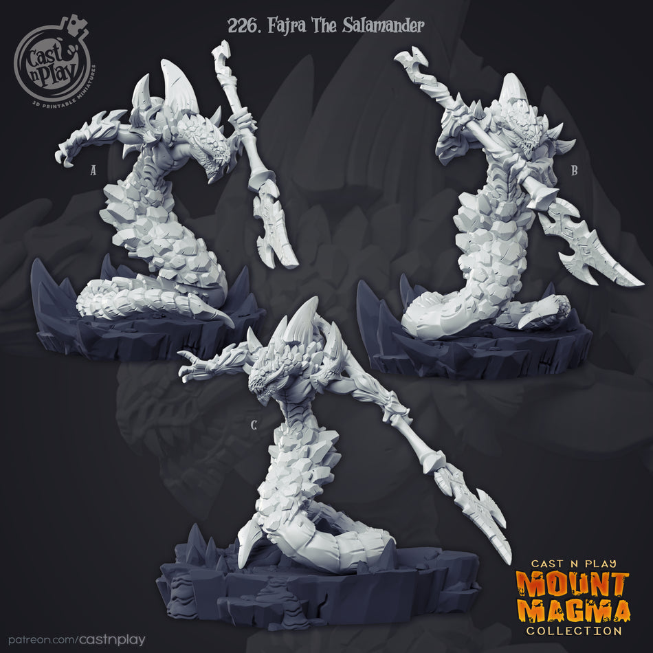 Fajra the Salamander - Mount Magma - Cast n Play
