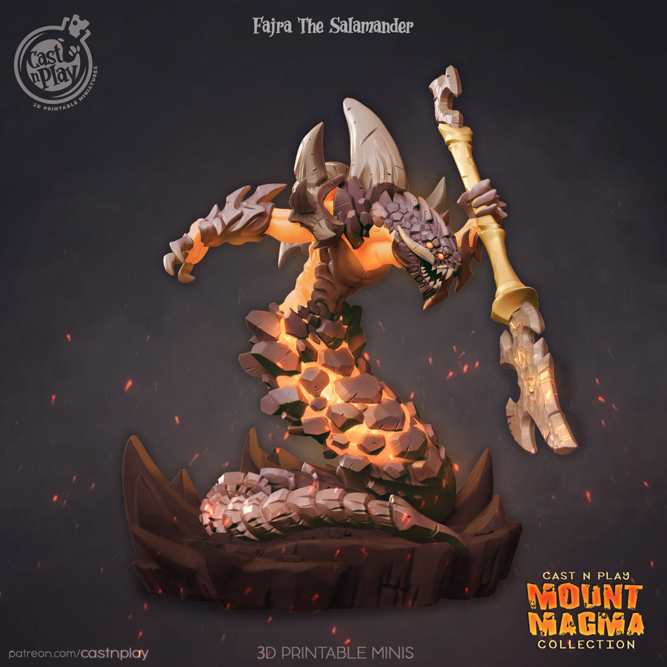 Fajra the Salamander - Mount Magma - Cast n Play
