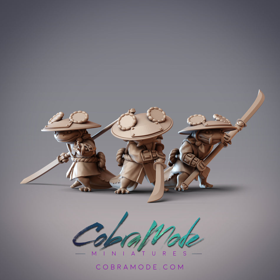 Heishi Trio, Salamander Footsoldiers Miniatures - Mikata Wetlands - Hanzaki - CM