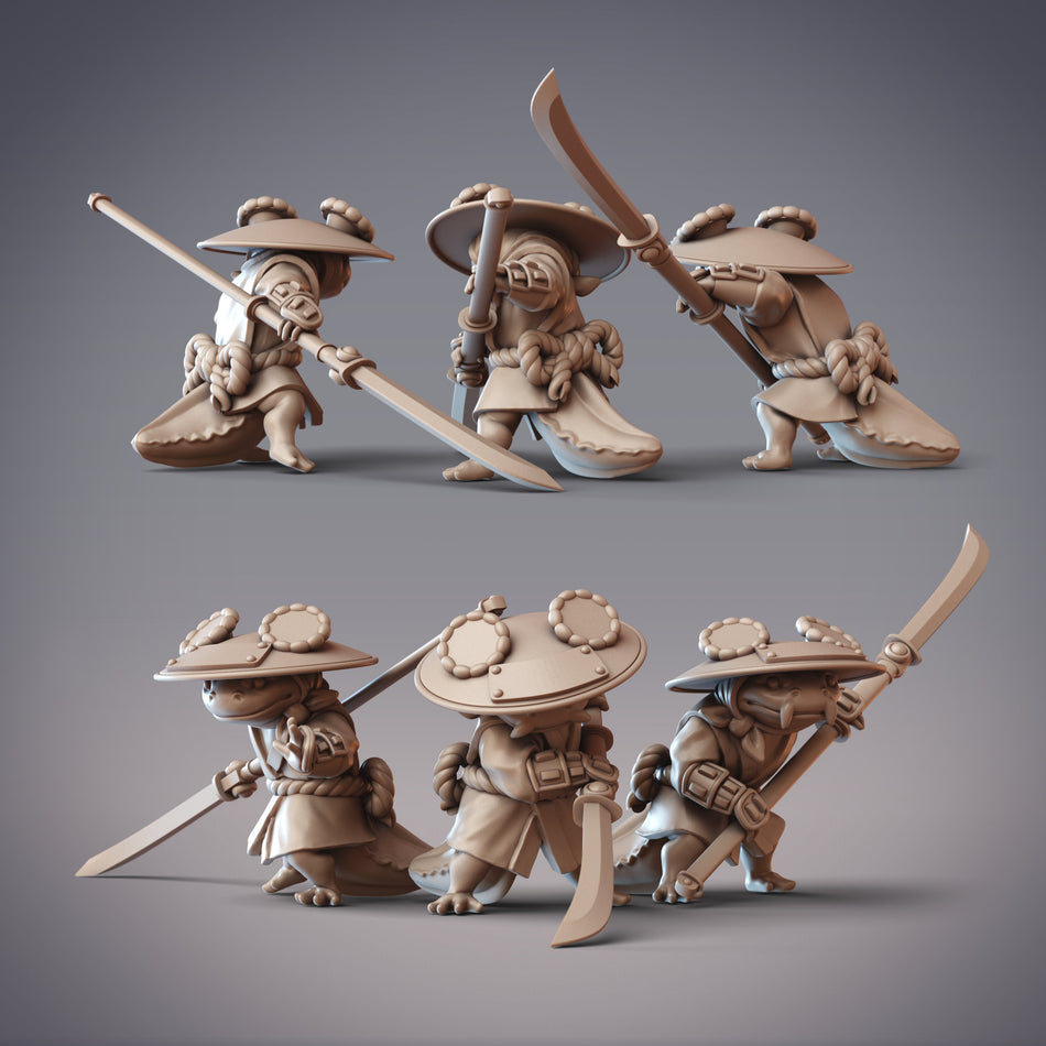 Heishi Trio, Salamander Footsoldiers Miniatures - Mikata Wetlands - Hanzaki - CM
