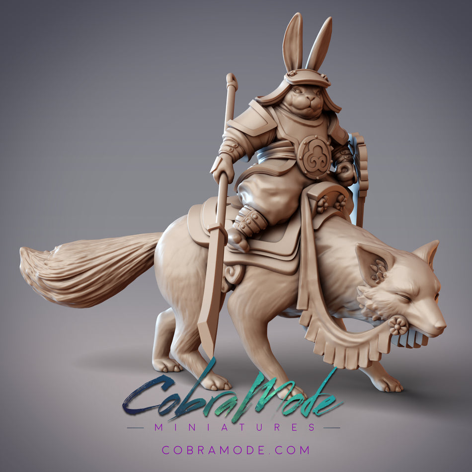 Iron Brow Patrolman, Rabbitfolk Rider Miniature - Qian Sheng Shan - Guanghan - CM