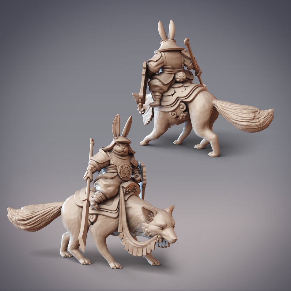 Iron Brow Patrolman, Rabbitfolk Rider Miniature - Qian Sheng Shan - Guanghan - CM