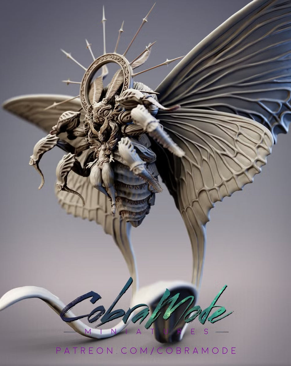 Psilomonedes Moth Pontifex, Mothfolk High Priestess Miniature - Twilight Forest - Noctuoidea - CM