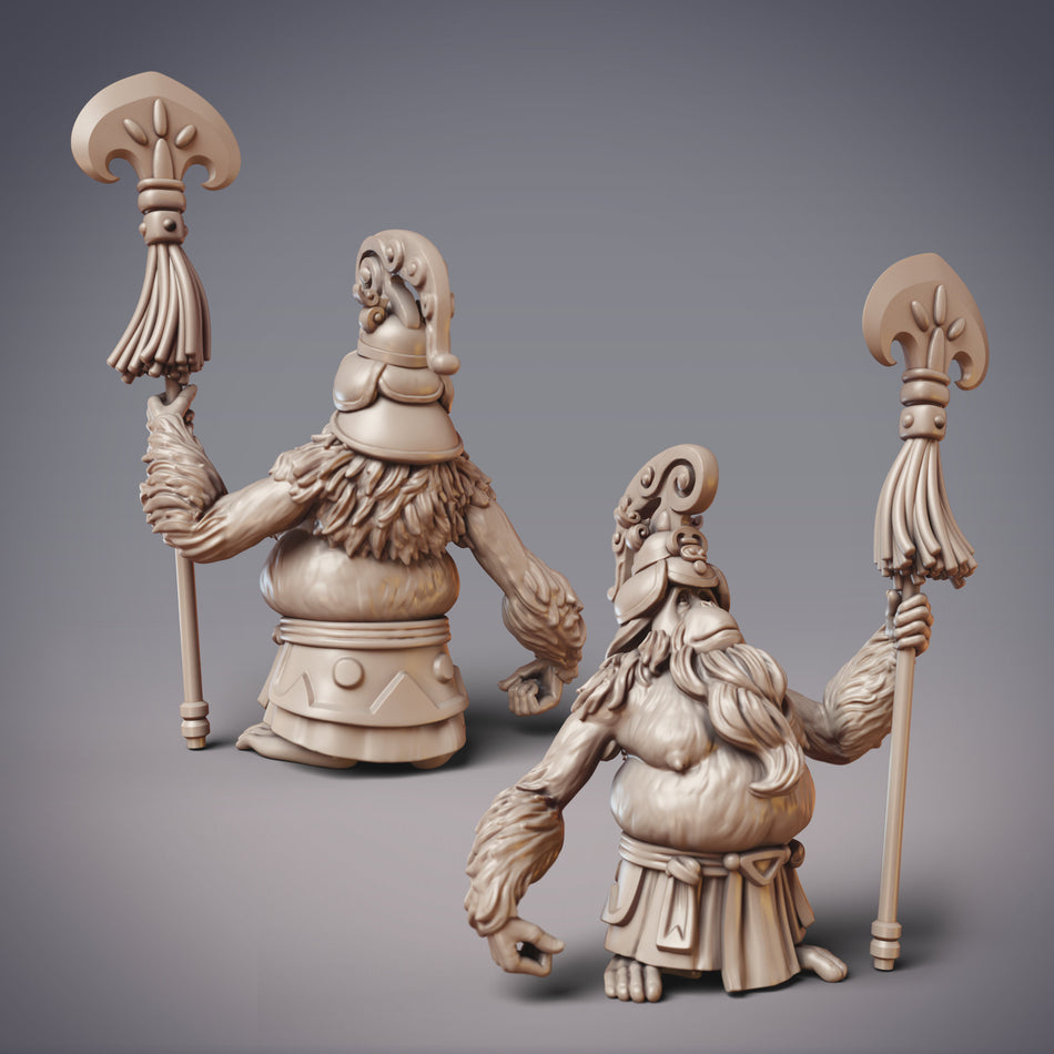 Koga Zuijin, Orangutan Spear Warrior Miniature - Qian Sheng Shan - Sarugami - CM