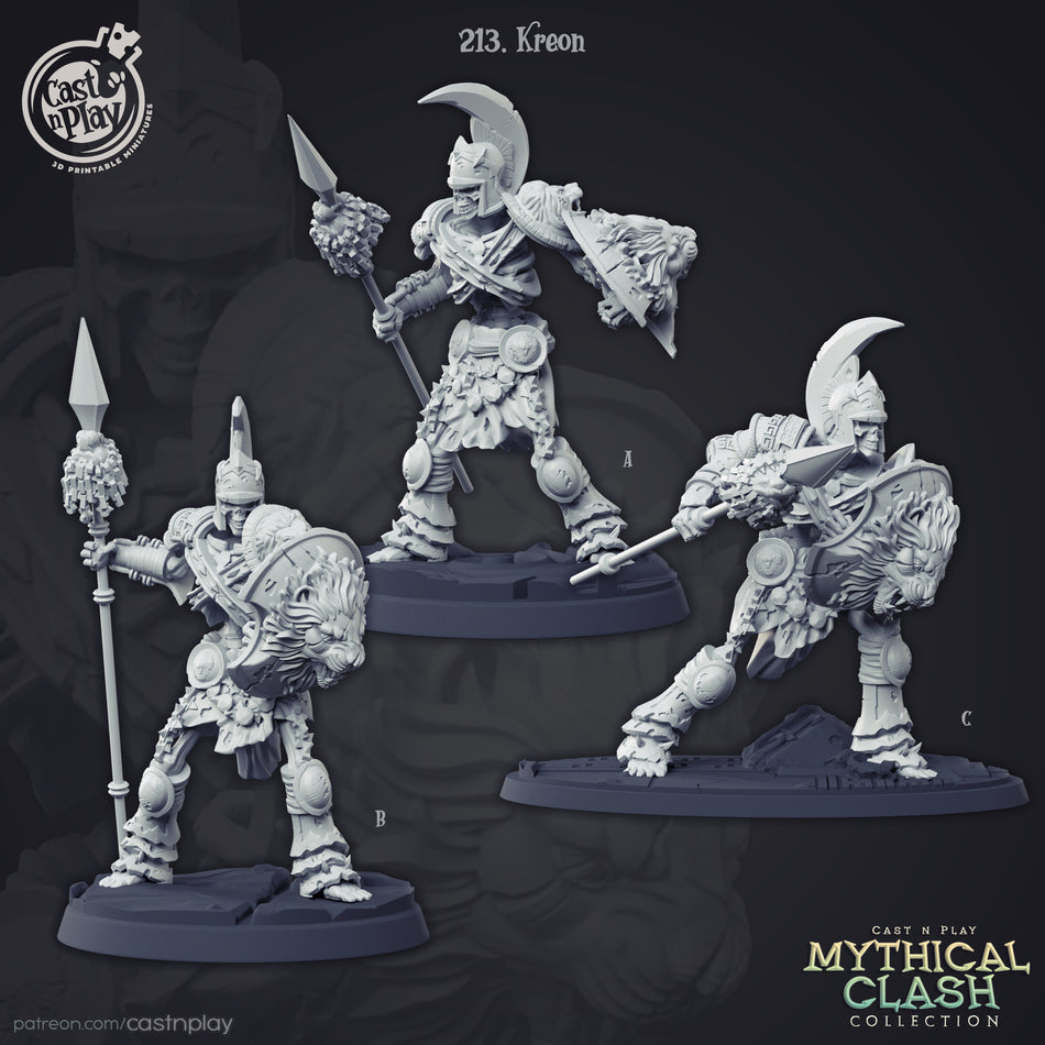 Kreon's Skeleton - Mythical Clash - Cast n Play