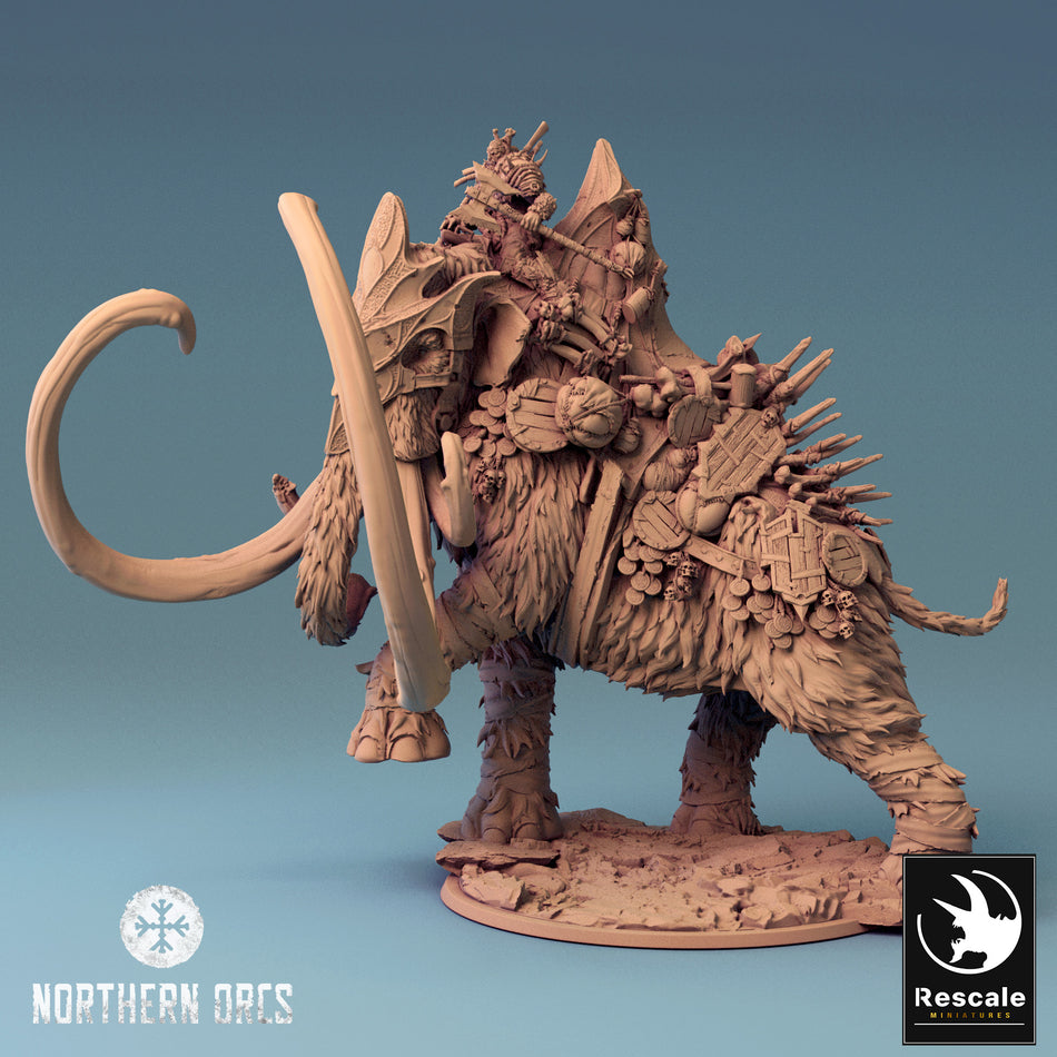 Orc on Frost Mantus - Northern Orcs - Rescale Miniatures
