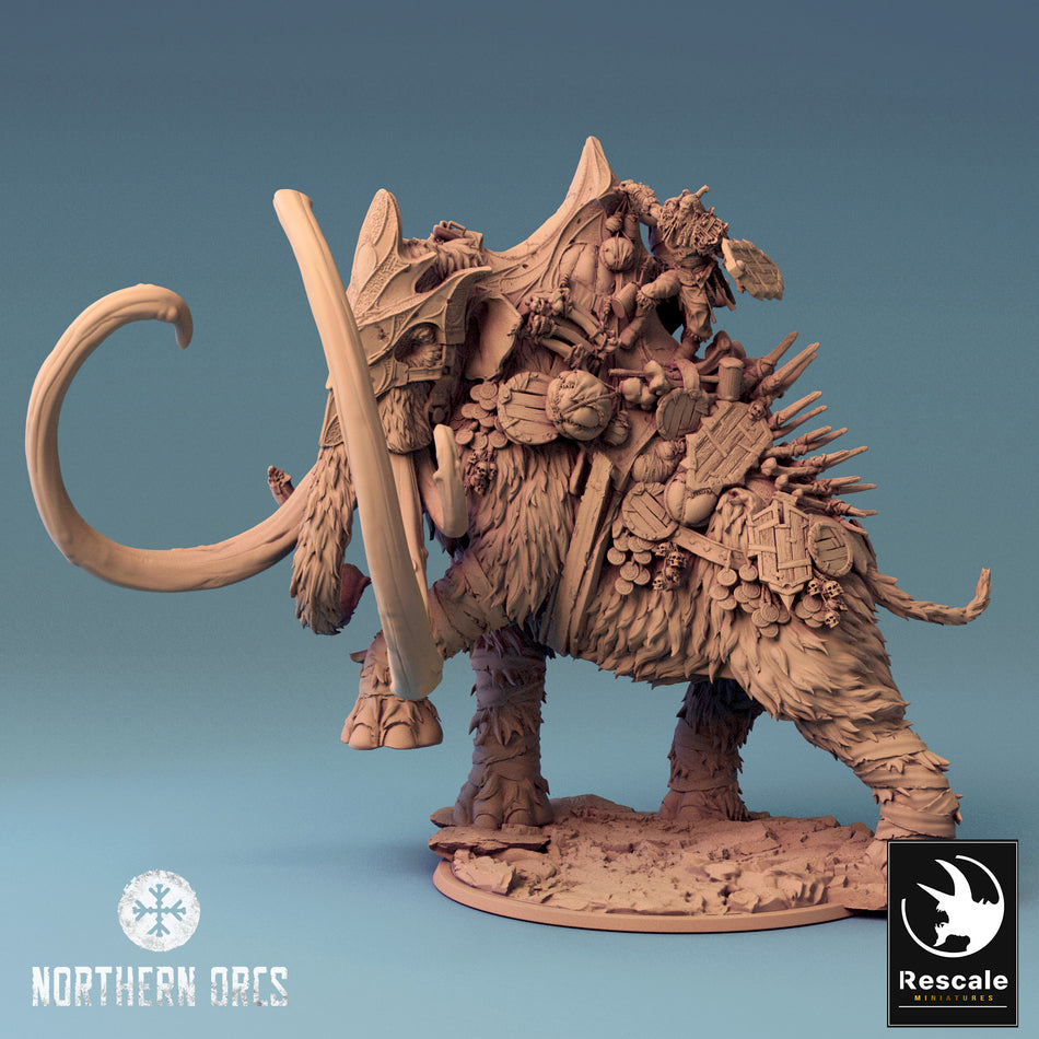 Orc on Frost Mantus - Northern Orcs - Rescale Miniatures