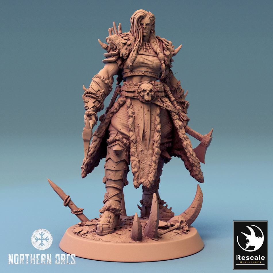 Orc Queen Drakka - Northern Orcs - Rescale Miniatures