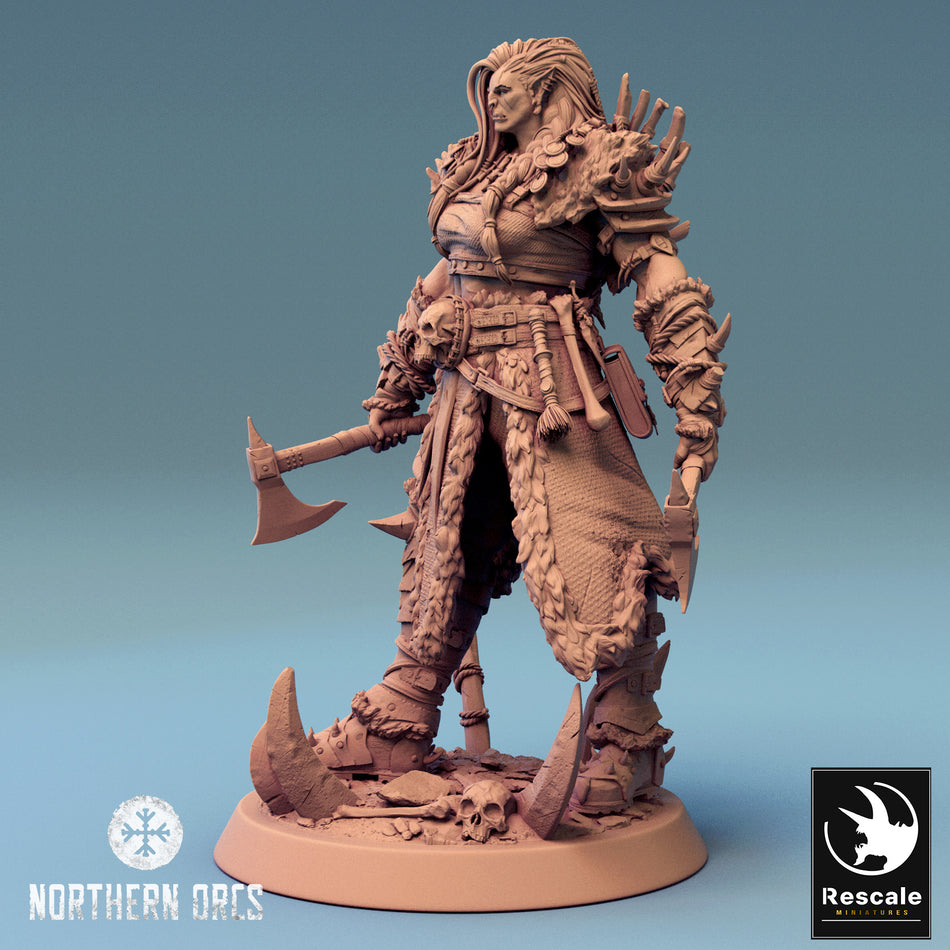 Orc Queen Drakka - Northern Orcs - Rescale Miniatures
