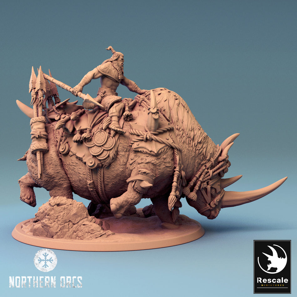 Orc on Rhino - Northern Orcs - Rescale Miniatures