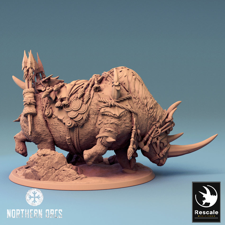 Orc on Rhino - Northern Orcs - Rescale Miniatures