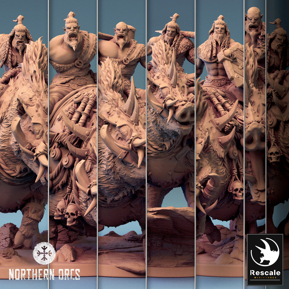 Orc on Boar - Northern Orcs - Rescale Miniatures