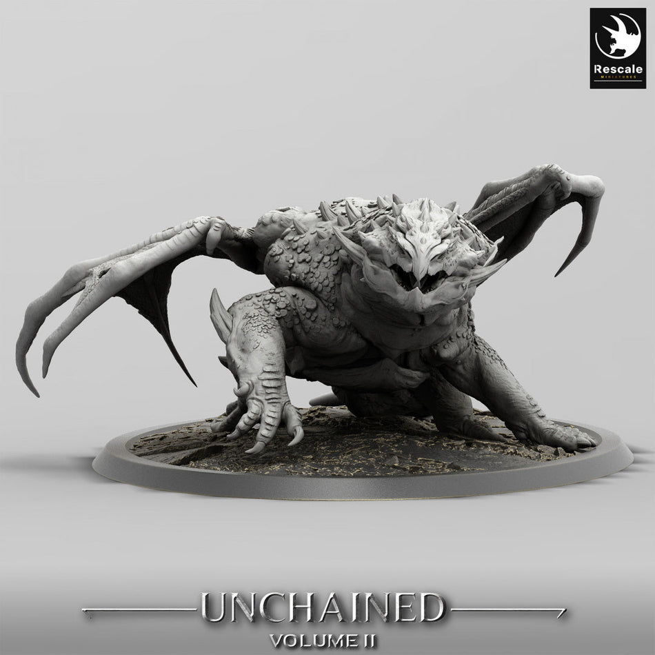 Volcanic Dragon Walk - Unchained II - Rescale Miniatures