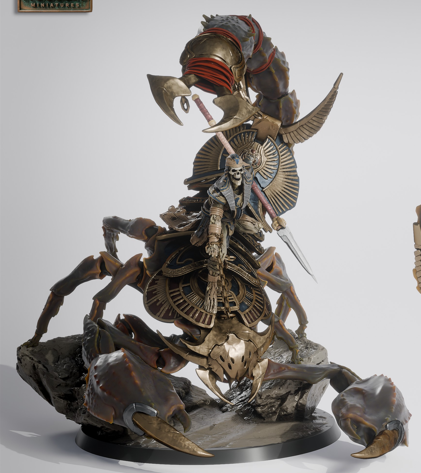 Amenti Legion on Giant Scorpion - Sands of the Fallen Dynasty - Rescale Miniatures