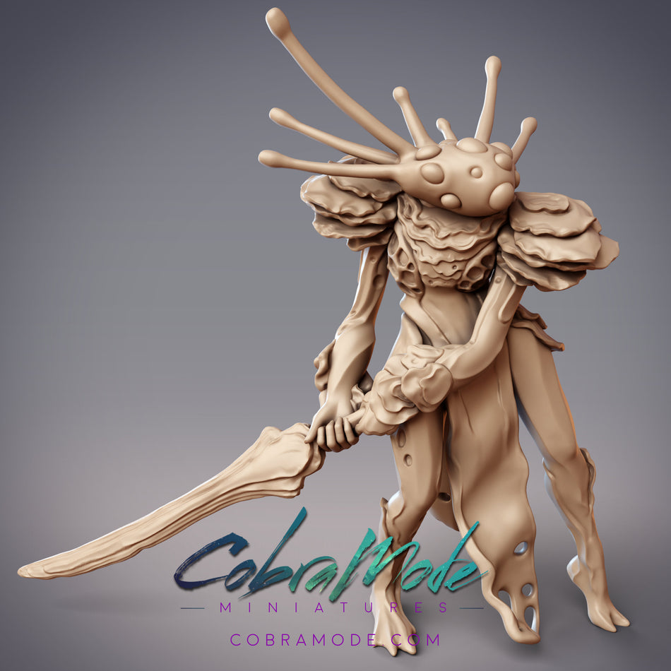 Spore Warden, Fungal Warrior Miniature - Sylvan Forest - Caillech Spawn - CM