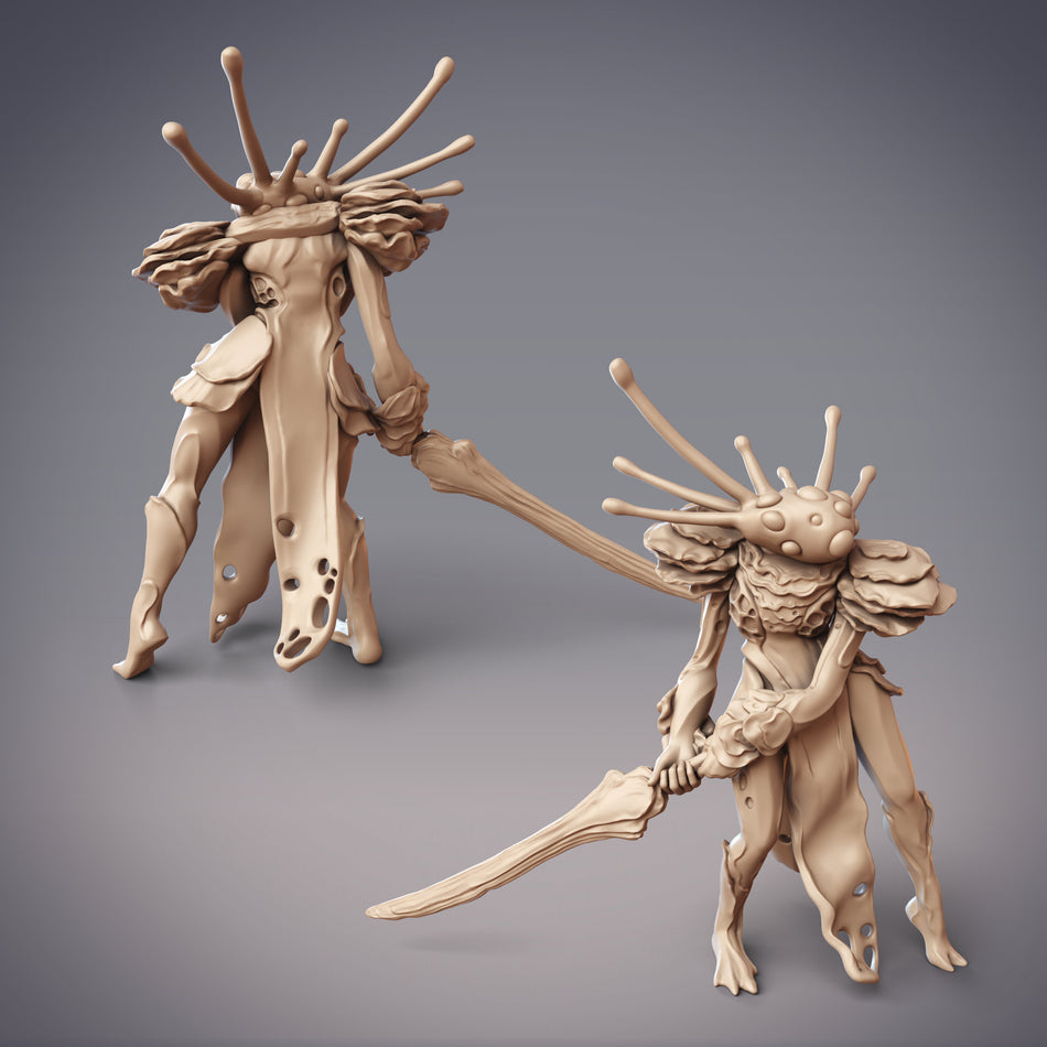 Spore Warden, Fungal Warrior Miniature - Sylvan Forest - Caillech Spawn - CM