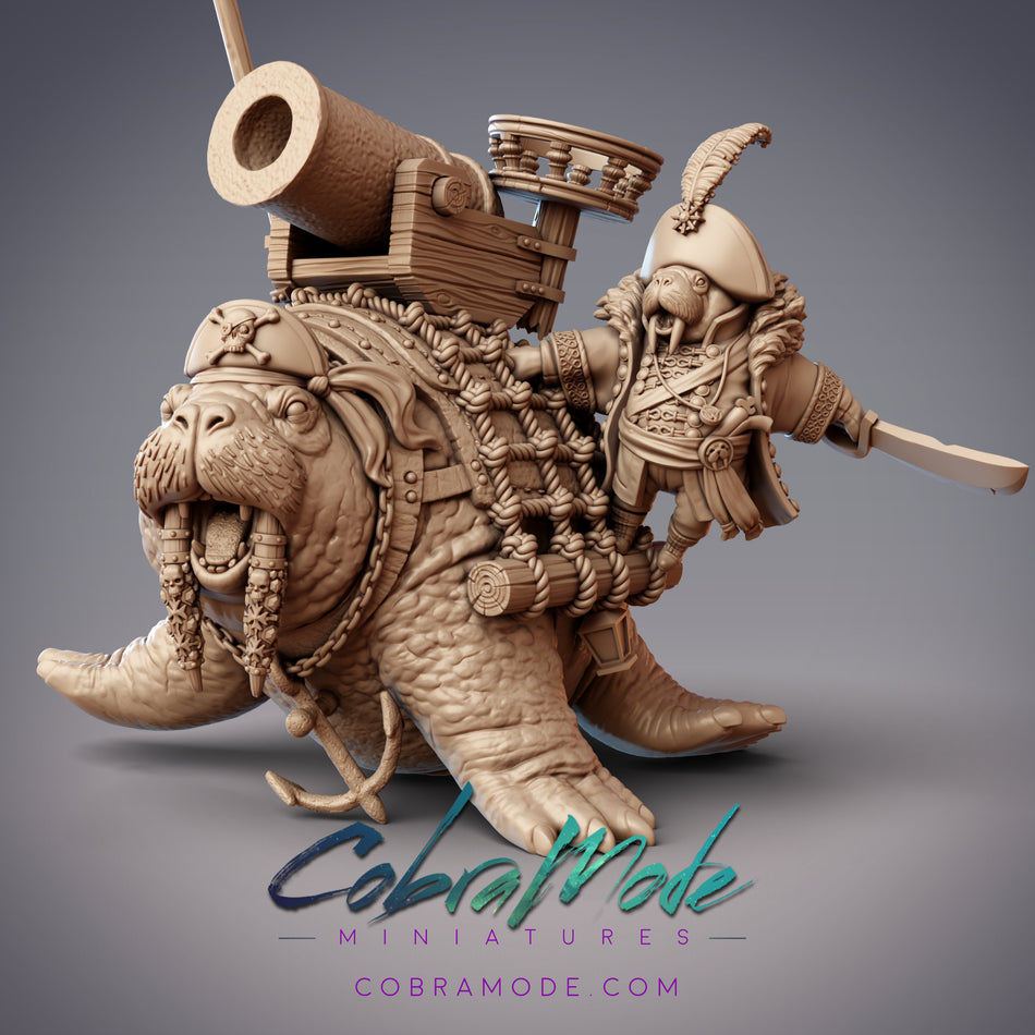 Fyodor & Boris Captains, Walrusfolk Pirate Miniature - Boondaburra - Vaalarus - CM