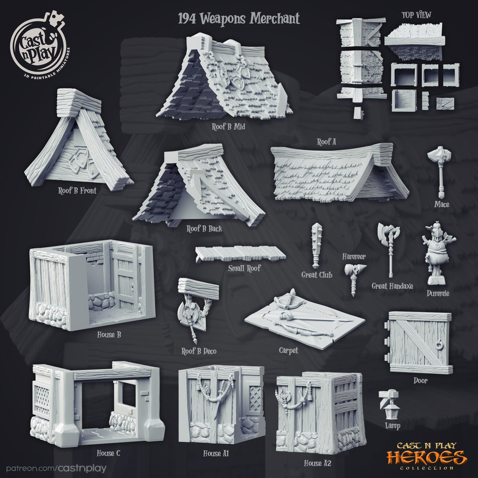Weapons- Merchant - Heroes Collections - Cast n Play